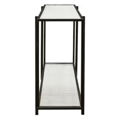 Crosby St Cooper Metal Console Table, Black -Furniture Store crosby st cooper metal console table black 2