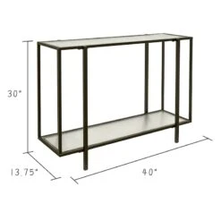 Crosby St Cooper Metal Console Table, Black -Furniture Store crosby st cooper metal console table black 3