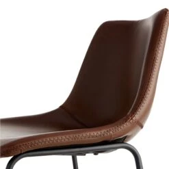 Crosby St Drake Espresso Brown Faux Leather Counter Stool -Furniture Store crosby st drake espresso brown faux leather counter stool 3