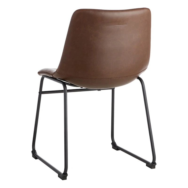 Crosby St Drake Espresso Brown Faux Leather Dining Chair 2 Crosby St Drake Espresso Brown Faux Leather Dining Chair - Image 2