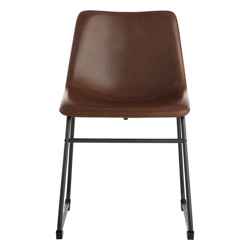 Crosby St Drake Espresso Brown Faux Leather Dining Chair 3 Crosby St Drake Espresso Brown Faux Leather Dining Chair - Image 3