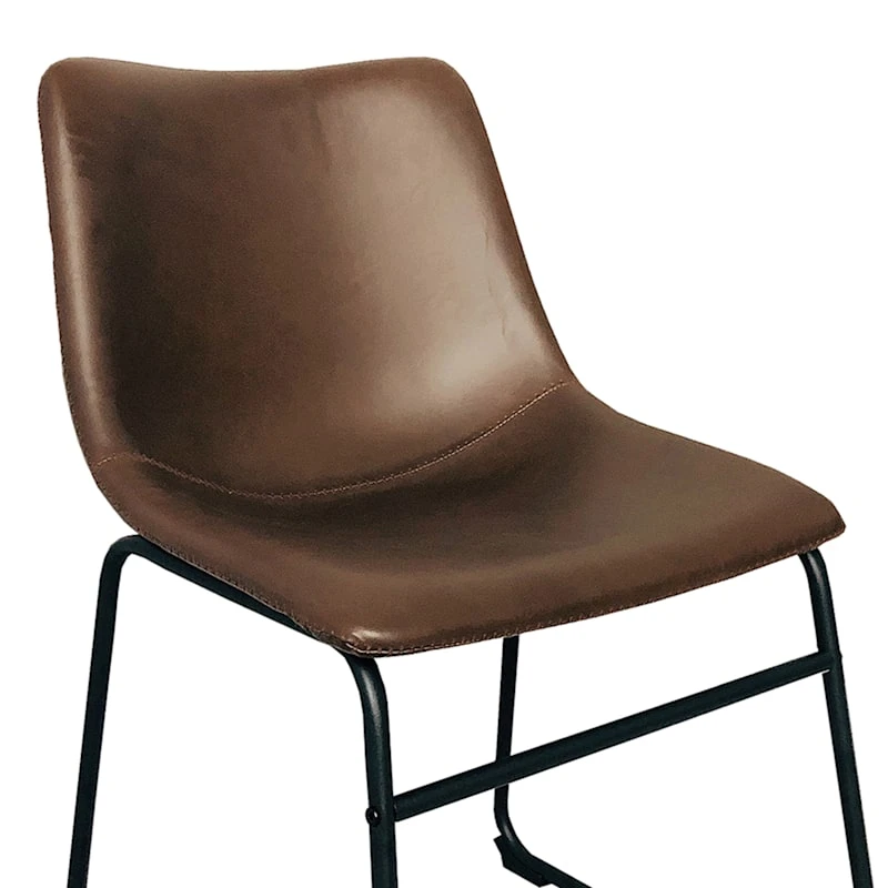 Crosby St Drake Espresso Brown Faux Leather Dining Chair 5 Crosby St Drake Espresso Brown Faux Leather Dining Chair - Image 5