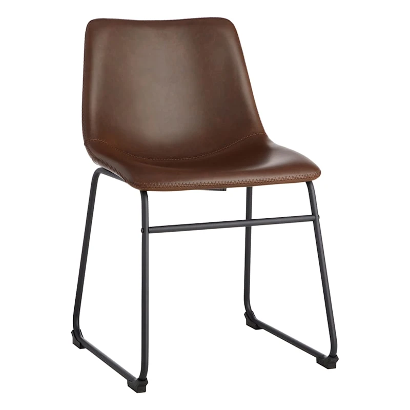 Crosby St Drake Espresso Brown Faux Leather Dining Chair 1 Crosby St Drake Espresso Brown Faux Leather Dining Chair