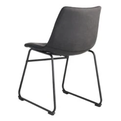 Crosby St Drake Modern Industrial Faux Leather Dining Chair, Grey 8 Crosby St Drake Modern Industrial Faux Leather Dining Chair, Grey -Furniture Store crosby st drake modern industrial faux leather dining chair grey 2
