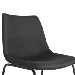 Crosby St Drake Modern Industrial Faux Leather Dining Chair, Grey 10 Crosby St Drake Modern Industrial Faux Leather Dining Chair, Grey -Furniture Store crosby st drake modern industrial faux leather dining chair grey 4