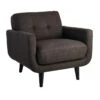 Crosby St Hadley Tufted Back Accent Chair, Charcoal Grey