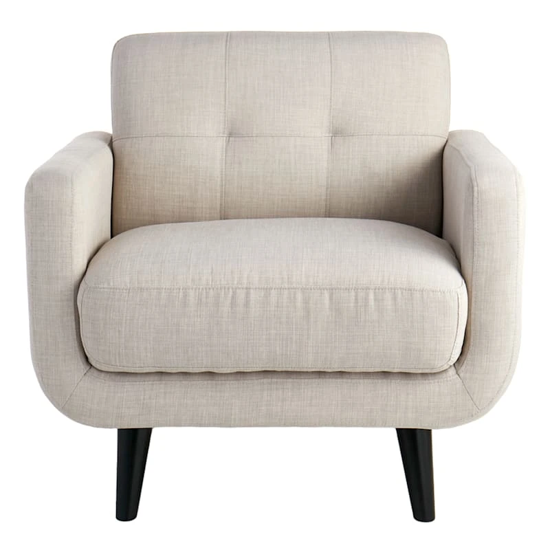 Crosby St Hadley Tufted Back Accent Chair, Taupe 2 Crosby St Hadley Tufted Back Accent Chair, Taupe - Image 2