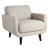 Crosby St Hadley Tufted Back Accent Chair, Taupe