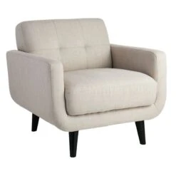 Crosby St Hadley Tufted Back Accent Chair, Taupe