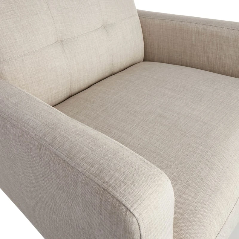 Crosby St Hadley Tufted Back Accent Chair, Taupe 4 Crosby St Hadley Tufted Back Accent Chair, Taupe - Image 4