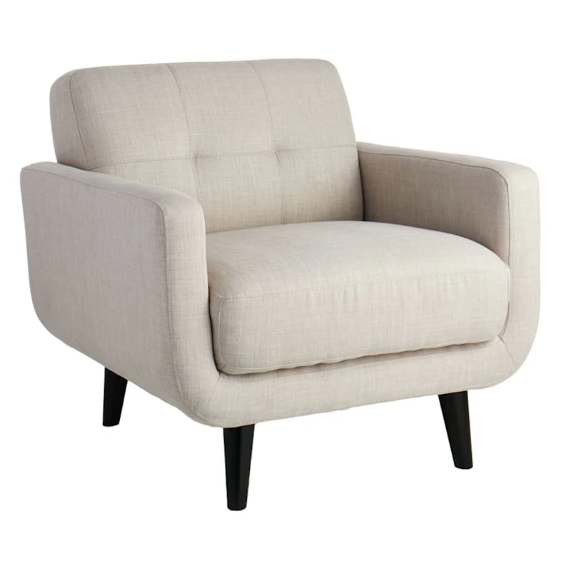 Crosby St Hadley Tufted Back Accent Chair, Taupe 1 Crosby St Hadley Tufted Back Accent Chair, Taupe