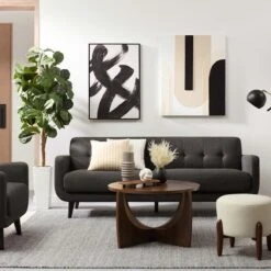 Crosby St Hadley Tufted Back Sofa, Charcoal Grey -Furniture Store crosby st hadley tufted back sofa charcoal grey 6