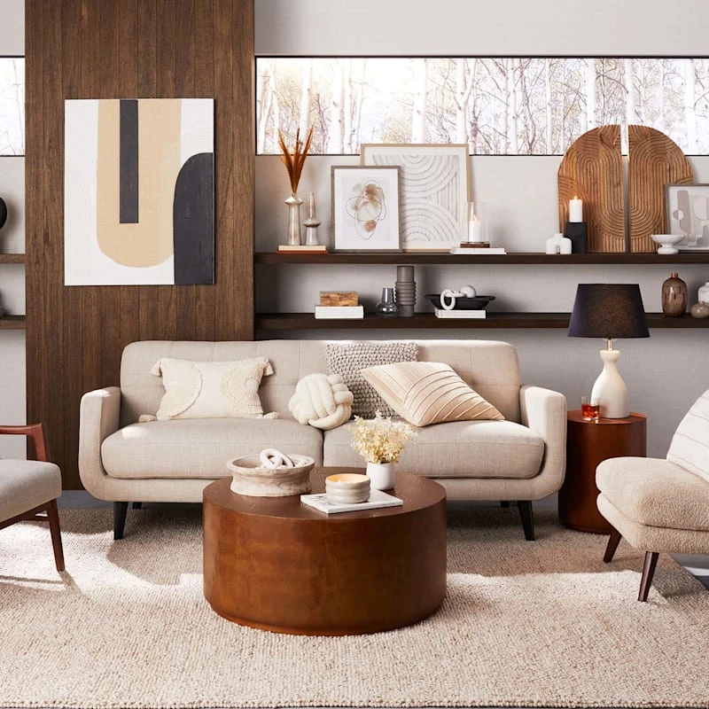 Crosby St Hadley Tufted Back Sofa, Taupe 4 Crosby St Hadley Tufted Back Sofa, Taupe - Image 4