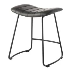 Crosby St Jude Black Backless Counter Stool, 24" -Furniture Store crosby st jude black backless counter stool 24 2