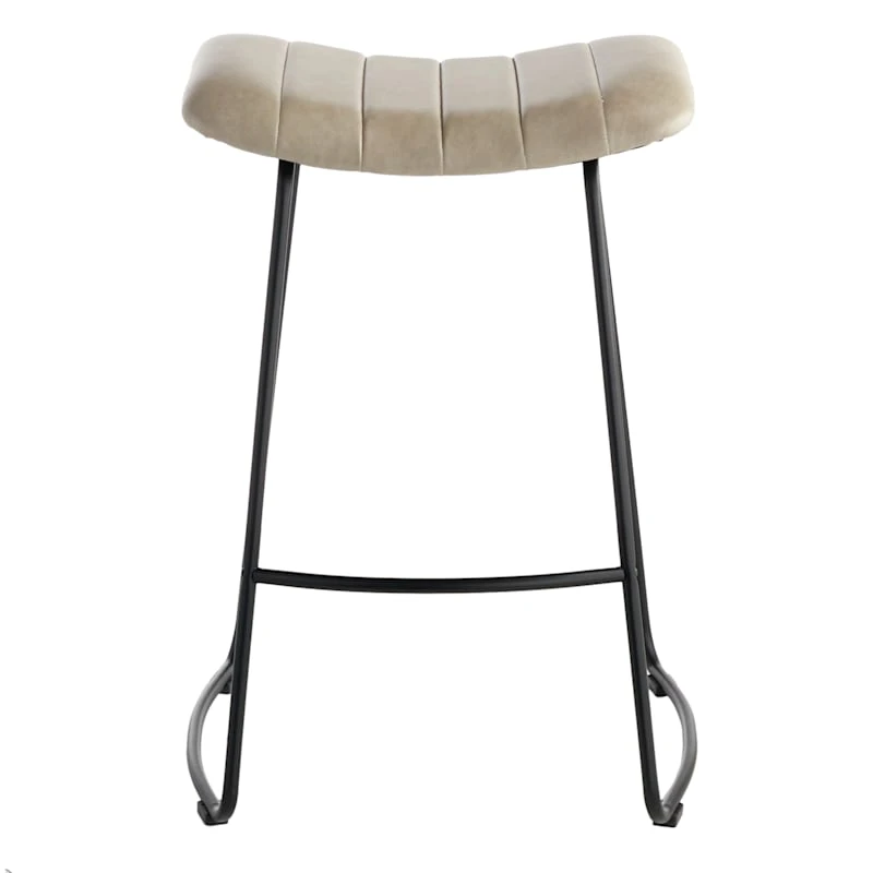 Crosby St Jude Grey Backless Barstool, 30" 2 Crosby St Jude Grey Backless Barstool, 30" - Image 2