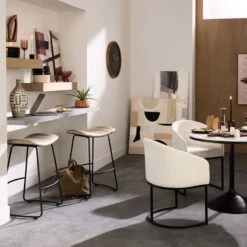 Crosby St Jude Grey Backless Barstool, 30" 9 Crosby St Jude Grey Backless Barstool, 30" -Furniture Store crosby st jude grey backless barstool 30 4