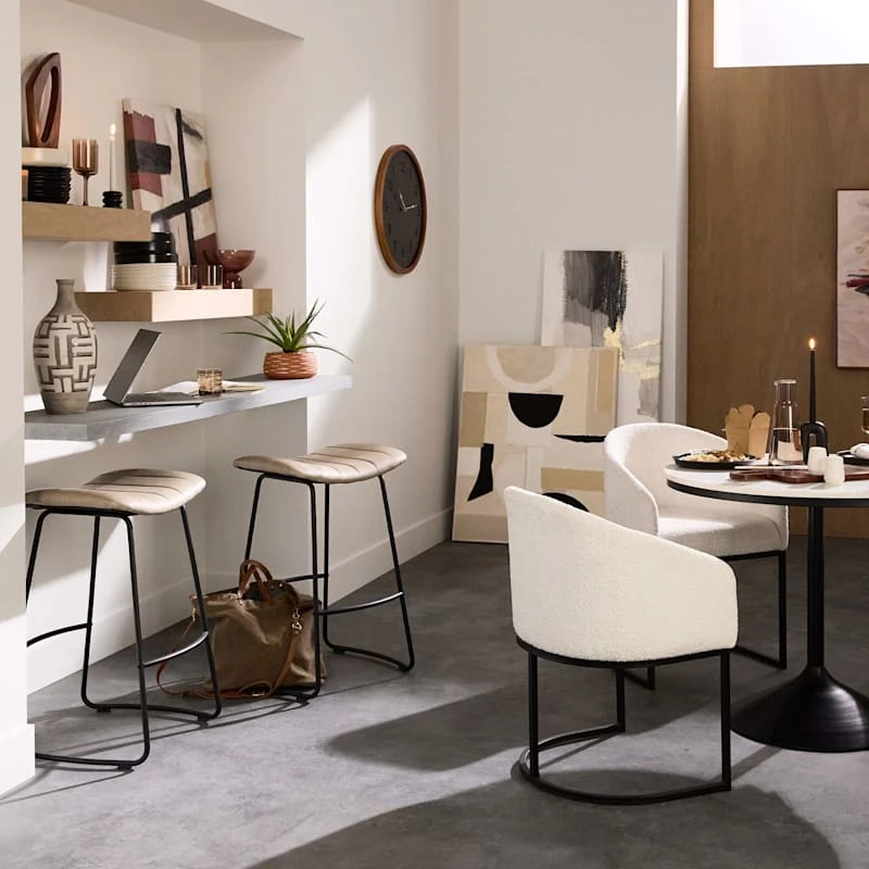 Crosby St Jude Grey Backless Barstool, 30" 5 Crosby St Jude Grey Backless Barstool, 30" - Image 5