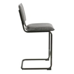 Crosby St Luka Faux Leather Counter Stool, Grey -Furniture Store crosby st luka faux leather counter stool grey 2