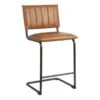 Crosby St Luka Faux Leather Counter Stool, Light Brown