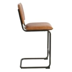 Crosby St Luka Faux Leather Counter Stool, Light Brown -Furniture Store crosby st luka faux leather counter stool light brown 2