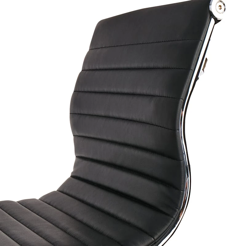 Crosby St Maxwell Adjustable Faux Leather Barstool, Black 3 Crosby St Maxwell Adjustable Faux Leather Barstool, Black - Image 3