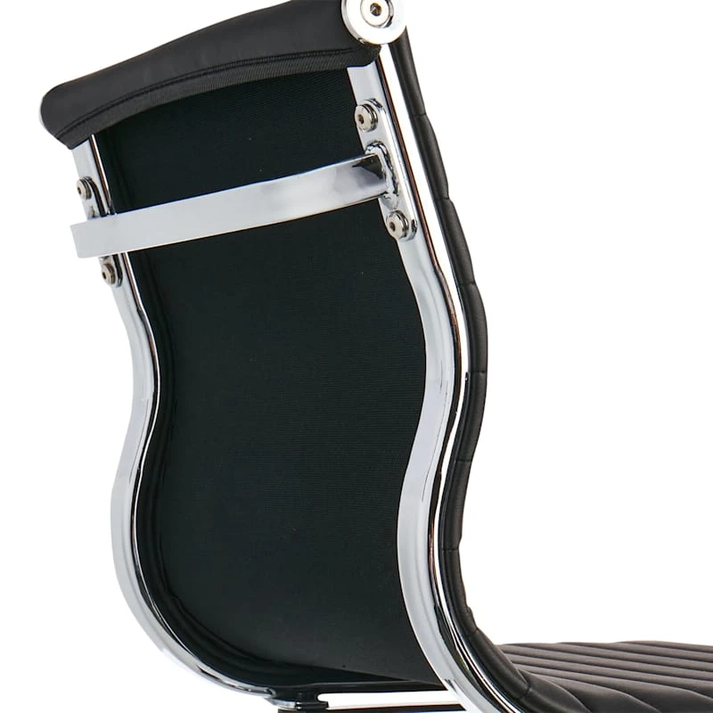 Crosby St Maxwell Adjustable Faux Leather Barstool, Black 4 Crosby St Maxwell Adjustable Faux Leather Barstool, Black - Image 4