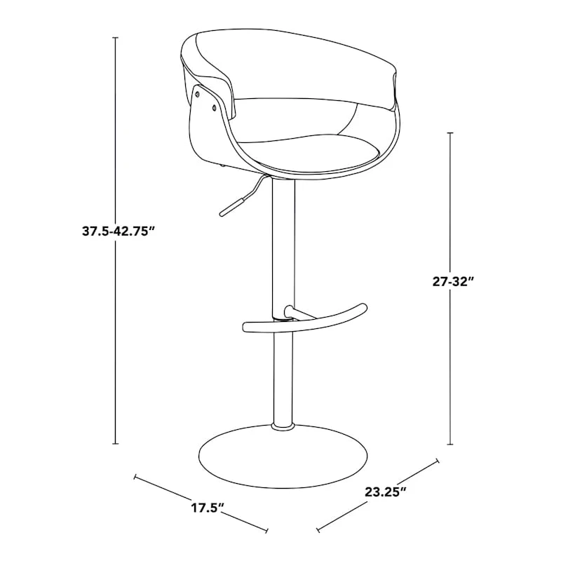 Crosby St Modern Vintage Barstool, Grey 8 Crosby St Modern Vintage Barstool, Grey - Image 8