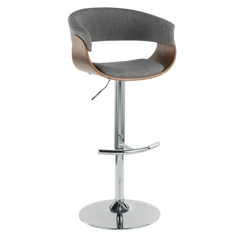 Crosby St Modern Vintage Barstool, Grey 1 Crosby St Modern Vintage Barstool, Grey