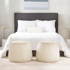 Crosby St Rowan Cream Faux Leather Ottoman 13 Crosby St Rowan Cream Faux Leather Ottoman -Furniture Store crosby st rowan cream faux leather ottoman 6