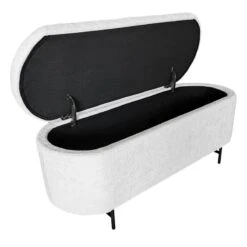 Crosby St Roxie Storage Bench, White -Furniture Store crosby st roxie storage bench white 4
