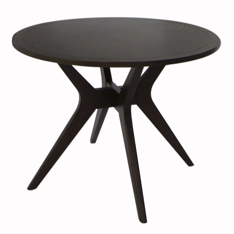 Crosby St Starburst Walnut Round Dining Table, 42" 1 Crosby St Starburst Walnut Round Dining Table, 42"