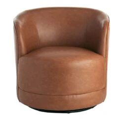 Crosby St Swivel Faux Leather Tub Chair 7 Crosby St Swivel Faux Leather Tub Chair -Furniture Store crosby st swivel faux leather tub chair 2