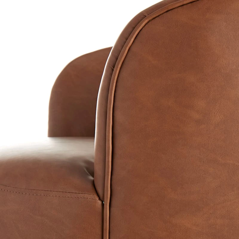 Crosby St Swivel Faux Leather Tub Chair 4 Crosby St Swivel Faux Leather Tub Chair - Image 4