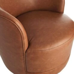 Crosby St Swivel Faux Leather Tub Chair 9 Crosby St Swivel Faux Leather Tub Chair -Furniture Store crosby st swivel faux leather tub chair 4