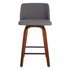 Crosby St Toriano Upholstered Counter Stool, 26" -Furniture Store crosby st toriano upholstered counter stool 26 2