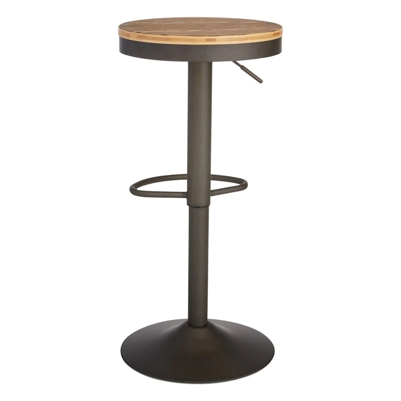 Dakota Adjustable Modern Industrial Barstool, Antique Bronze 2 Dakota Adjustable Modern Industrial Barstool, Antique Bronze - Image 2