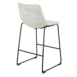 Drake Modern Industrial Faux Leather Counter Stool, Light Grey 8 Drake Modern Industrial Faux Leather Counter Stool, Light Grey -Furniture Store drake modern industrial faux leather counter stool light grey 3