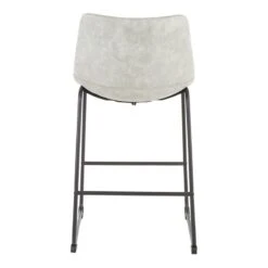Drake Modern Industrial Faux Leather Counter Stool, Light Grey 9 Drake Modern Industrial Faux Leather Counter Stool, Light Grey -Furniture Store drake modern industrial faux leather counter stool light grey 4