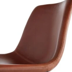 Drake Modern Industrial Faux Leather Dining Chair, Cognac 9 Drake Modern Industrial Faux Leather Dining Chair, Cognac -Furniture Store drake modern industrial faux leather dining chair cognac 3