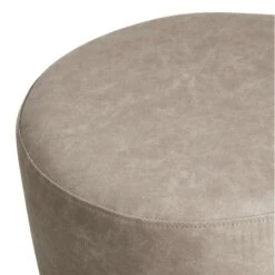 Emmy Ottoman Faux Leather, Grey -Furniture Store emmy ottoman faux leather grey 2