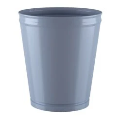 Finn Blue Metal Wastebasket, 10.5"