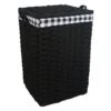 Floor Standing Hamper With Printed Buffalo Check Designed Liner, Extra Large