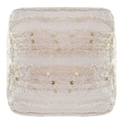 Found & Fable Amala Sequin Tufted Pouf -Furniture Store found fable amala sequin tufted pouf 4