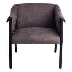 Found & Fable Axl Grey Faux Leather Armchair 10 Found & Fable Axl Grey Faux Leather Armchair -Furniture Store found fable axl grey faux leather armchair 2