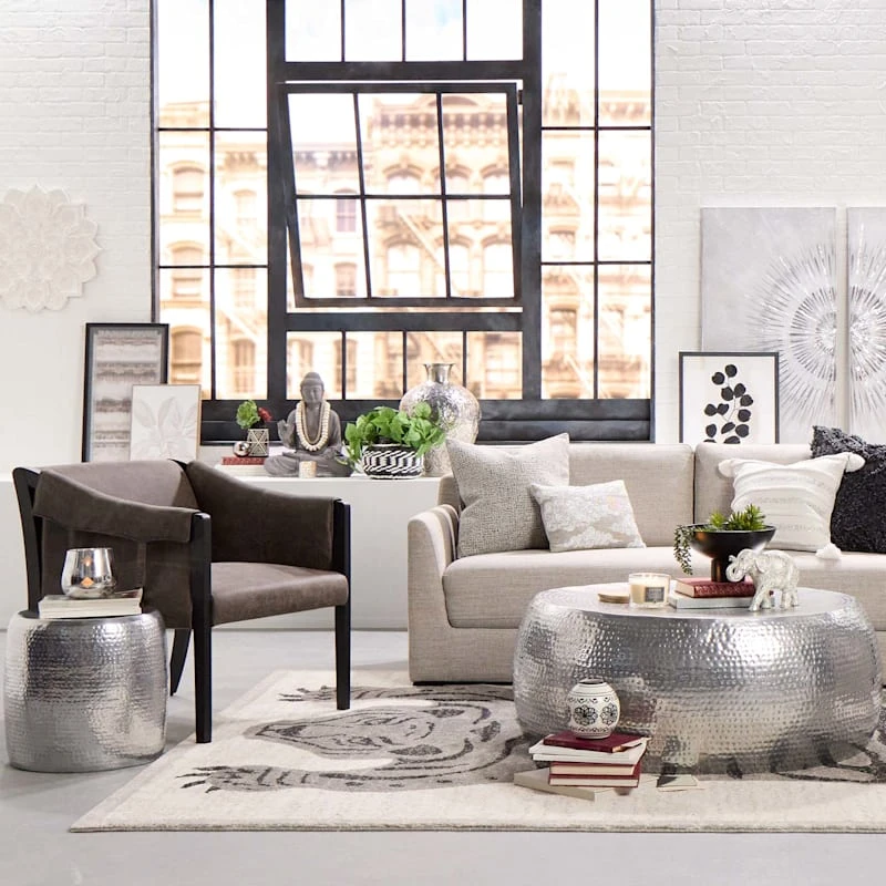 Found & Fable Axl Grey Faux Leather Armchair 7 Found & Fable Axl Grey Faux Leather Armchair - Image 7