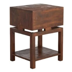 Found & Fable Maddison Chestnut Wood Side Table With Drawer -Furniture Store found fable maddison chestnut wood side table with drawer 5