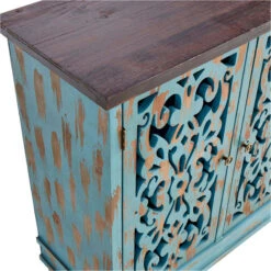 Found & Fable Northfield 3-Door Distressed Cabinet -Furniture Store found fable northfield 3 door distressed cabinet 3