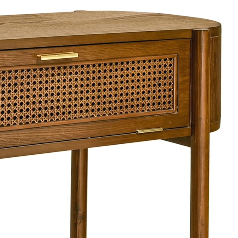 Found & Fable Reston Round Corner Wooden Console Table 4 Found & Fable Reston Round Corner Wooden Console Table - Image 4