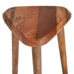 Found & Fable Triangle Mango Wood Side Table -Furniture Store found fable triangle mango wood side table 2