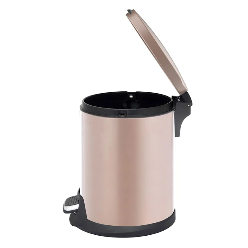 Gold Round Pedal Bin, 5l 3 Gold Round Pedal Bin, 5l - Image 3